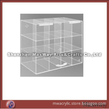 Tabletop transparent 3 tier acrylic goggle/sunglass box